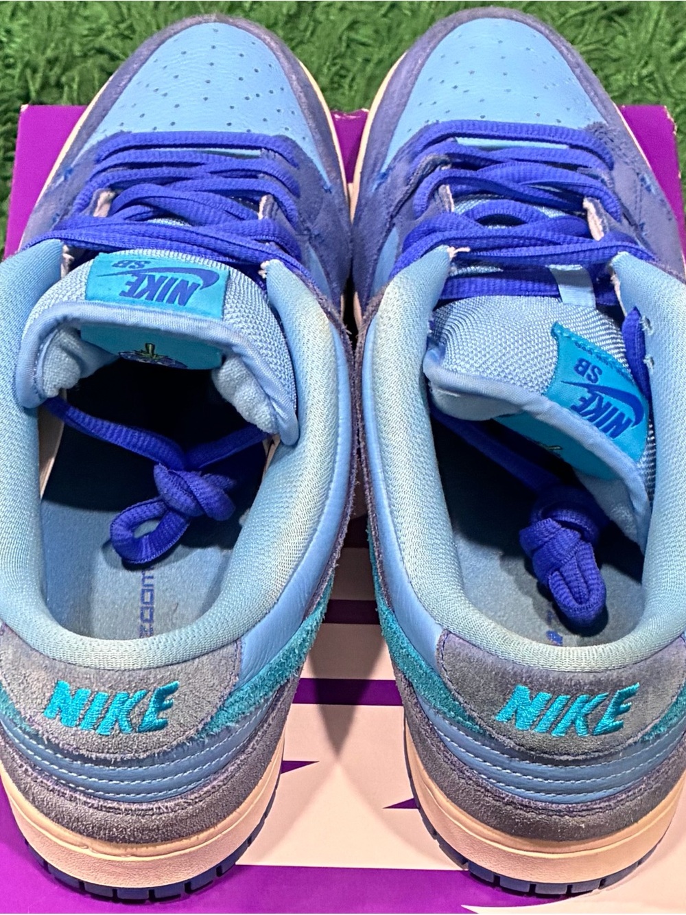Nike SB Dunk Low Blue Raspberry Size 10.5 Pre-Owned/Used OG ALL! 100% AUTHENTIC! - Picture 6 of 9